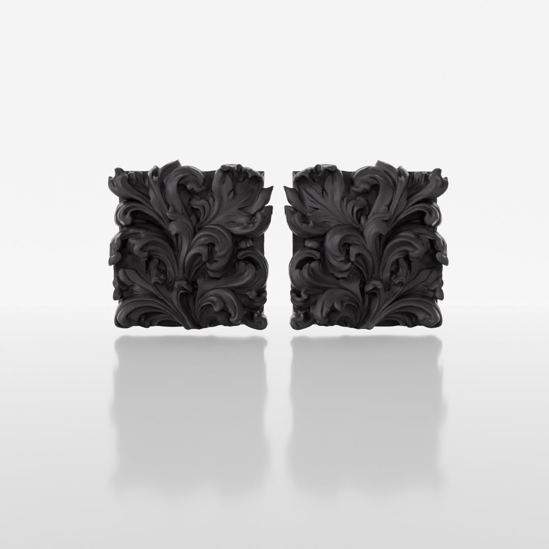 Acanthus Earrings | Black