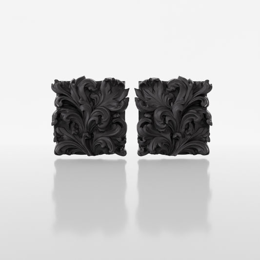 Acanthus Earrings | Black