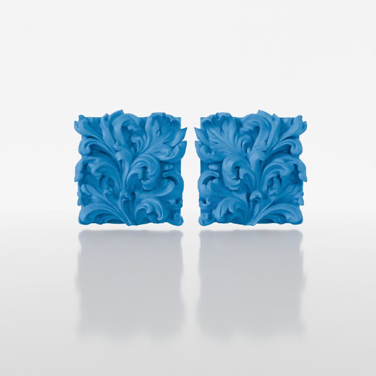 Acanthus Earrings | Blue