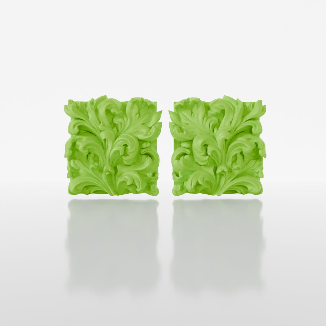 Acanthus Earrings | Green