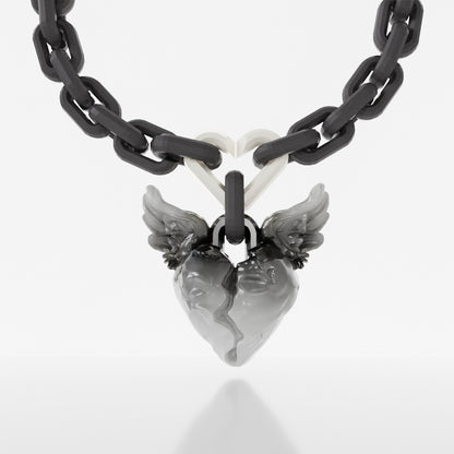 FALLING ANGEL Necklace | Black (3 in 1)