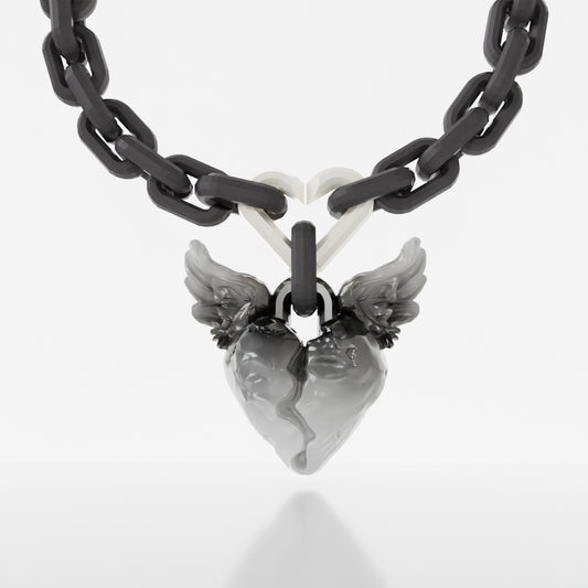 FALLING ANGEL Necklace | Black (3 in 1)