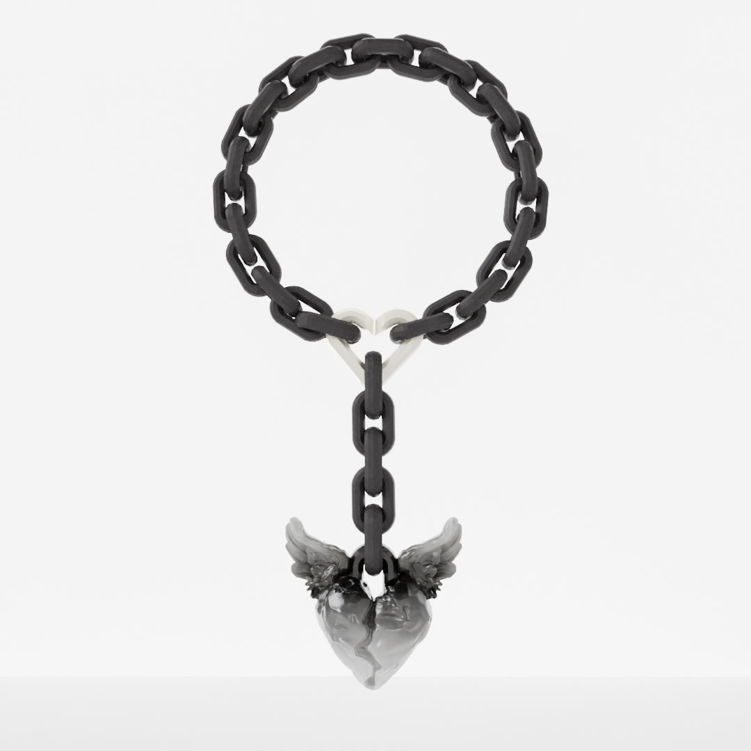 FALLING ANGEL Necklace | Black (3 in 1)