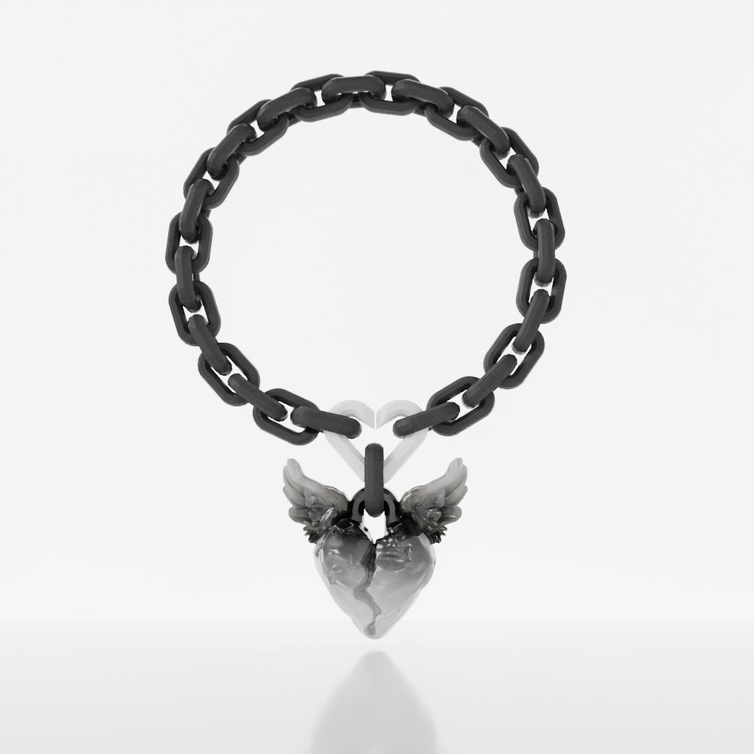 FALLING ANGEL Necklace | Black (3 in 1)