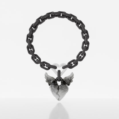 FALLING ANGEL Necklace | Black (3 in 1)