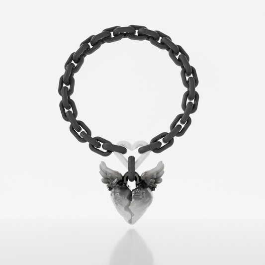 FALLING ANGEL Necklace | Black (3 in 1)