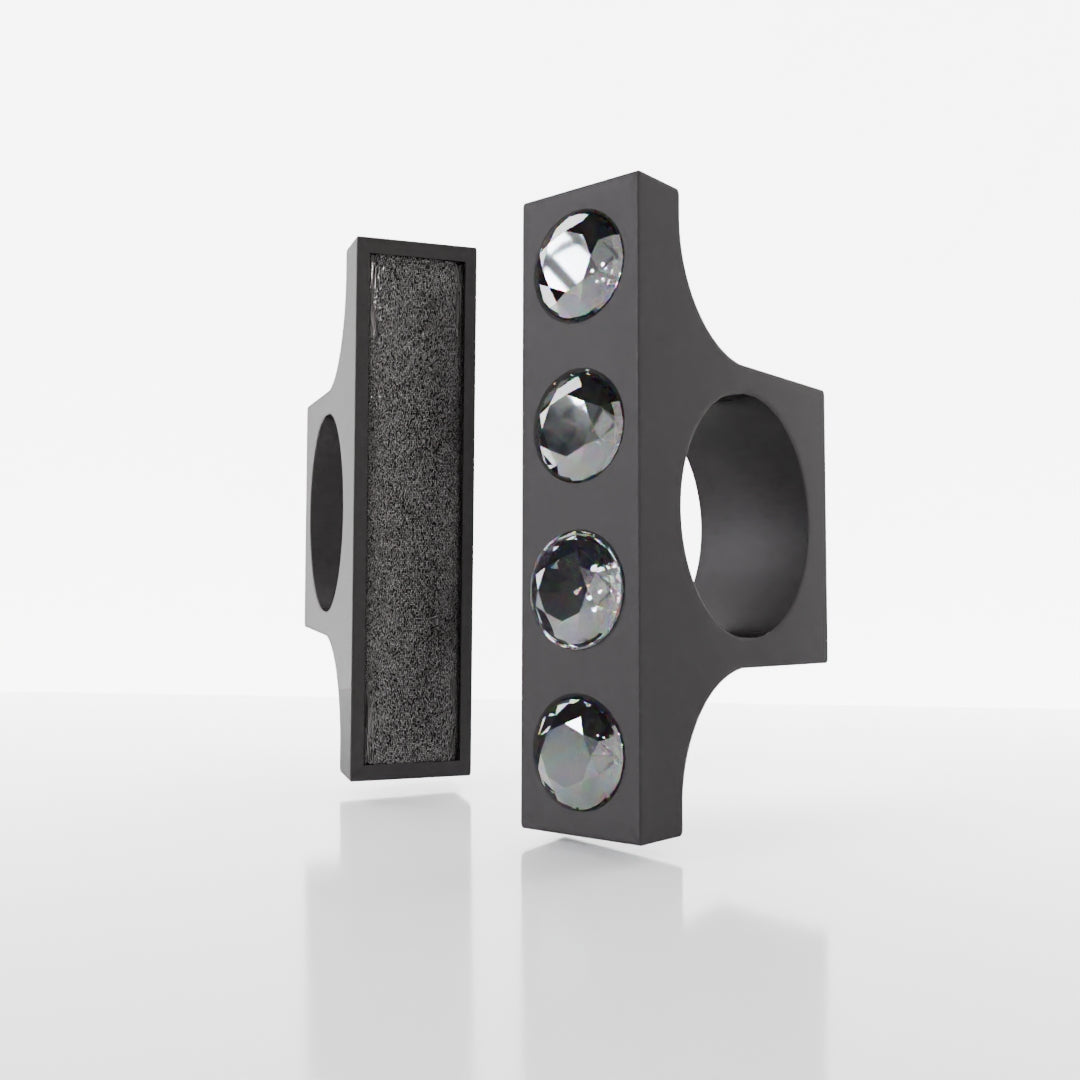 THE BAR DUO rings | Black